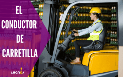 El conductor de la carretilla elevadora
